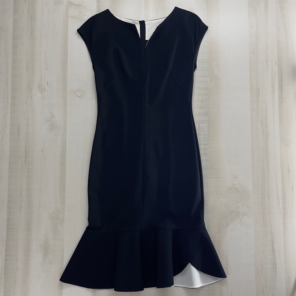 ESCADA Dakota F/W 2014 5014377 black fitted sexy tulip ruffle dress work career - Picture 2 of 11